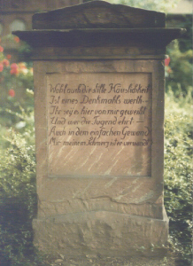 Grabstein auf dem Alten Friedhof in Bingen "Wohl ist ihr und auch mir"